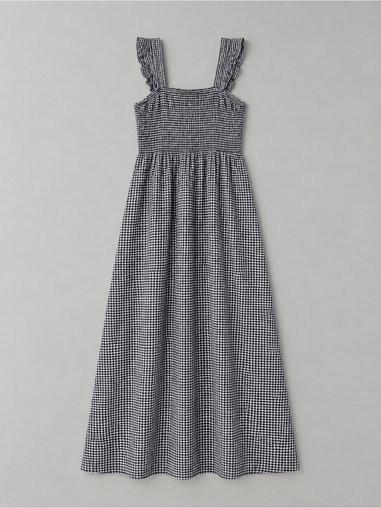 Old Navy Dresses & Skirts - Old Navy Gingham Maxi Dress XL Cottage Peasant Beachy Boho Prairie Euro Summer